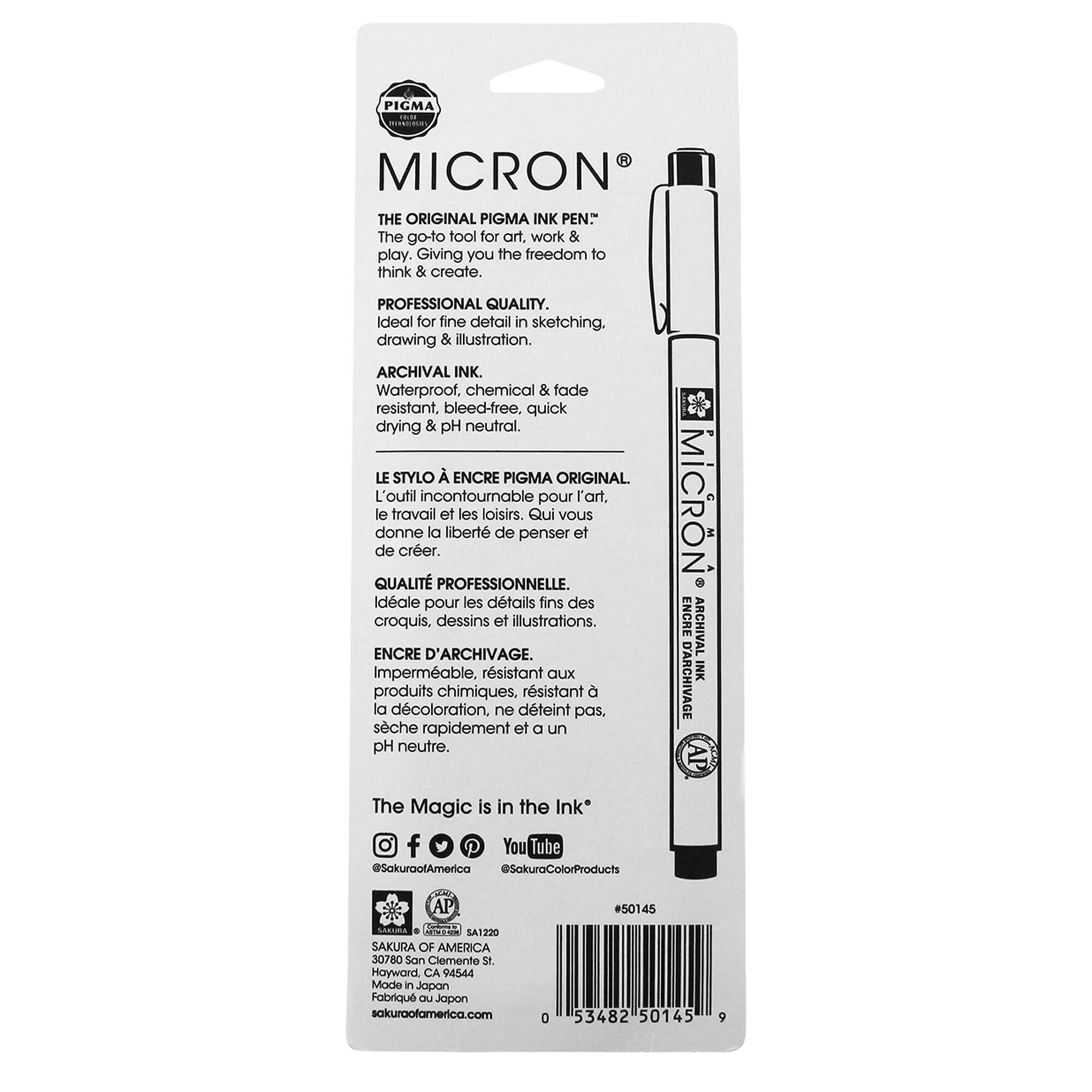 Pigma® Micron® Black Extra Fine & Fine Line Pen Set